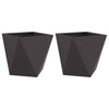 Vidaxx macetero 2 piezas negro 50 x 50 x 50 cm acero