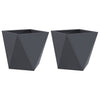 Vidaxl plantenbak 2 pcs antraciet 50 x 50 x 50 cm staal