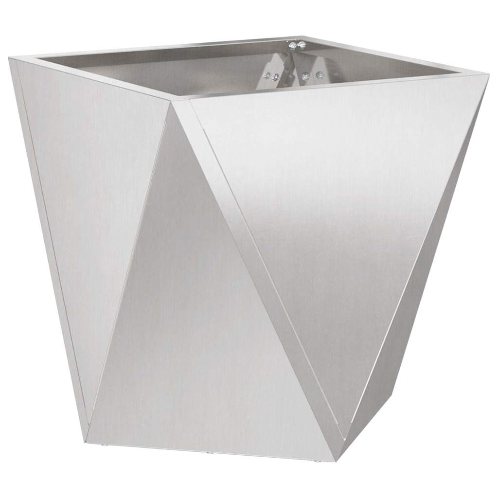 Jardinera vidaxx plateada 50 x 50 x 50 cm acero inoxidable
