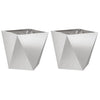 Fioriera Vidaxx 2 pezzi argento 50 x 50 x 50 cm in acciaio inossidabile