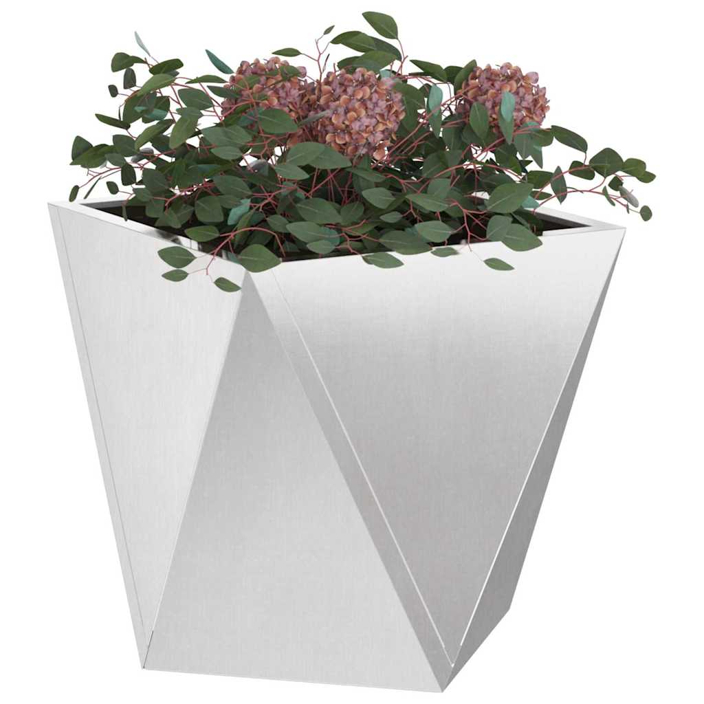 Fioriera Vidaxx 2 pezzi argento 50 x 50 x 50 cm in acciaio inossidabile