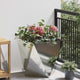 Jardinera vidaxx plateada 50 x 50 x 50 cm acero galvanizado