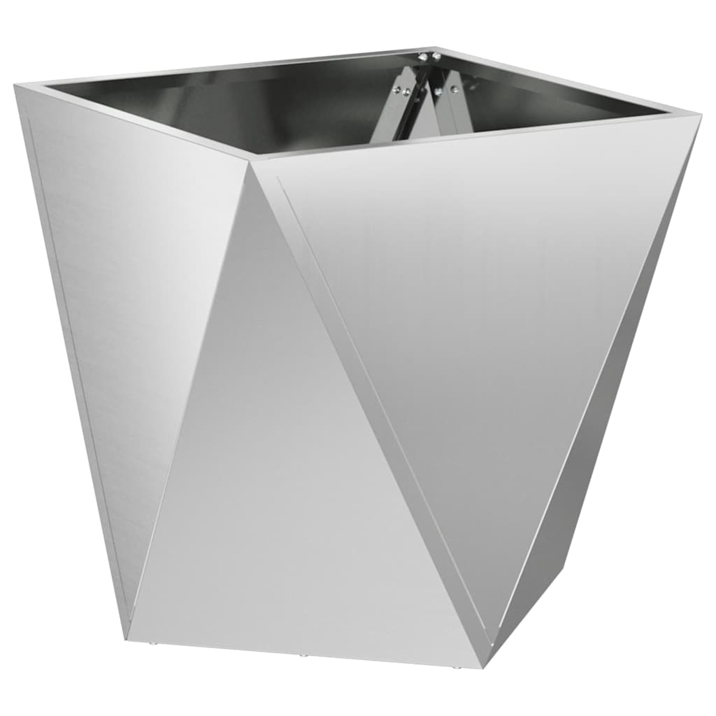 Jardinera vidaxx plateada 50 x 50 x 50 cm acero galvanizado