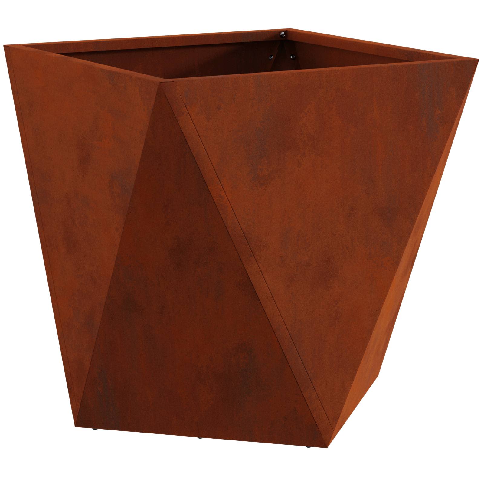 Jardinera vidaxl oxidada 50 x 50 x 50 cm acero corten