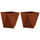 Vidaxl plantenbak 2 pcs roestig 50 x 50 x 50 cm cortenstaal