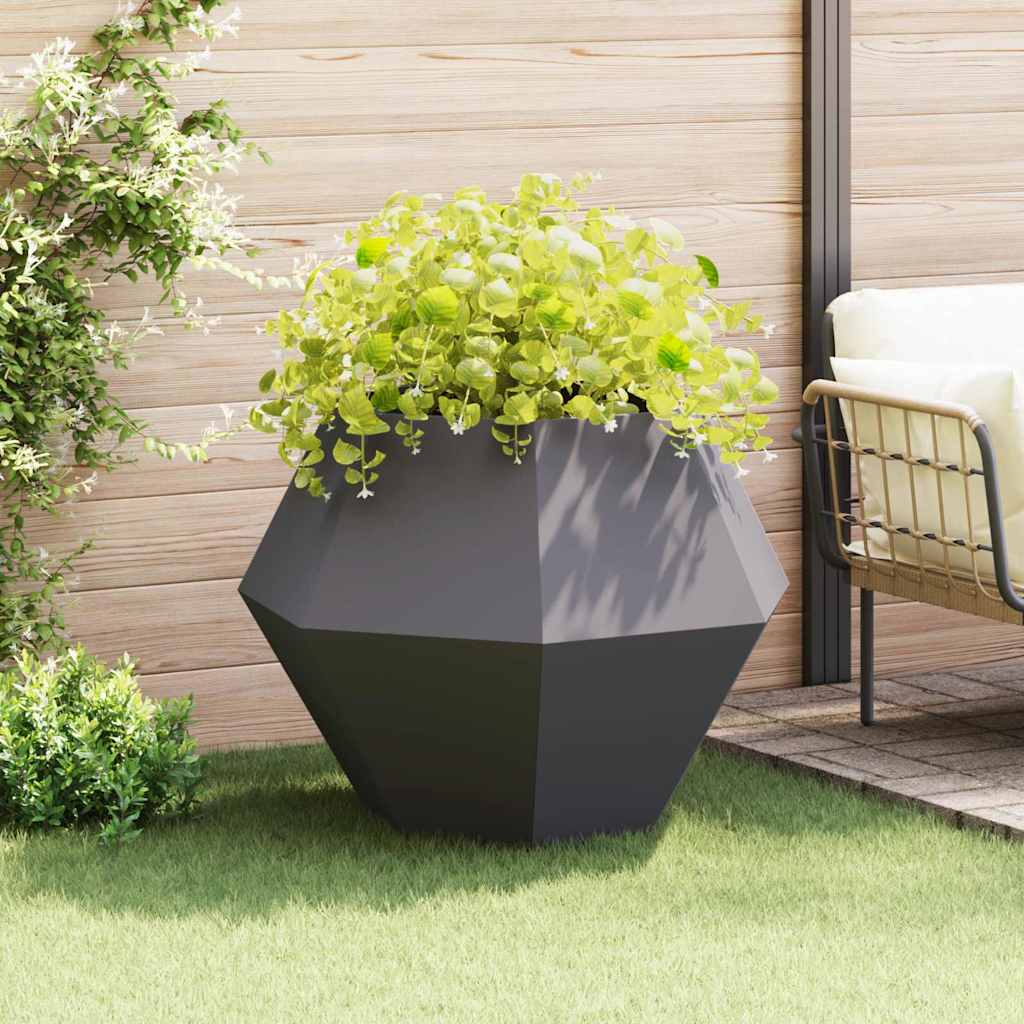 Jardinera vidaxx negro 100 x 100 x 80 cm acero