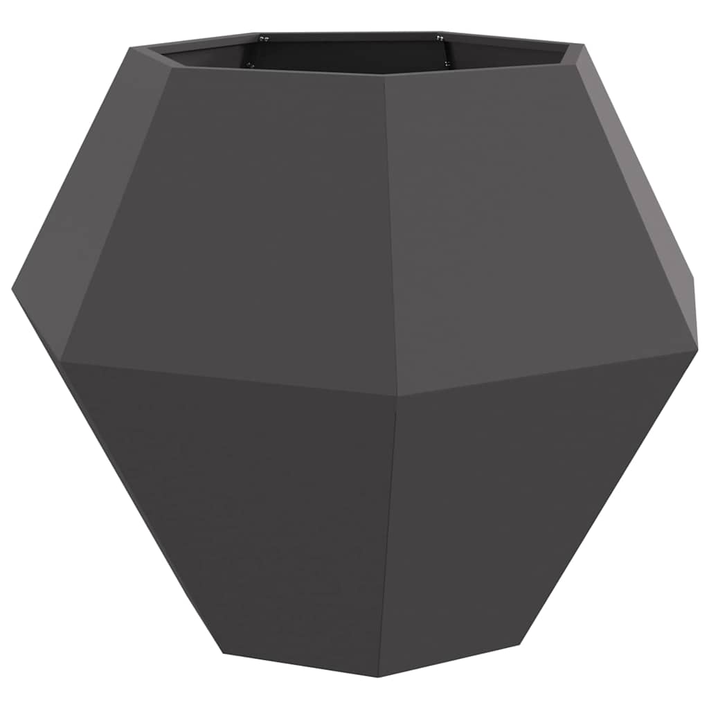 Jardinera vidaxx negro 100 x 100 x 80 cm acero