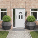 Vidaxx macetero 2 piezas negro 100 x 100 x 80 cm acero