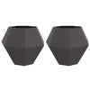 Vidaxx macetero 2 piezas negro 100 x 100 x 80 cm acero