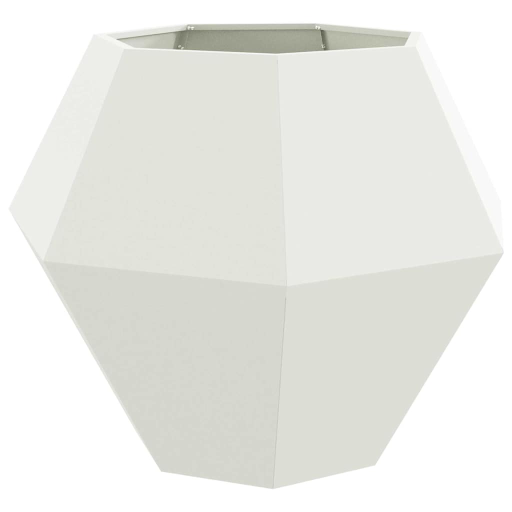 Vidaxl plantenbak wit 100 x 100 x 80 cm staal