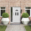 Vidaxx macetero 2 piezas blanco 100 x 100 x 80 cm acero