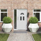 Vidaxx macetero 2 piezas blanco 100 x 100 x 80 cm acero