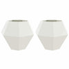 Vidaxx macetero 2 piezas blanco 100 x 100 x 80 cm acero