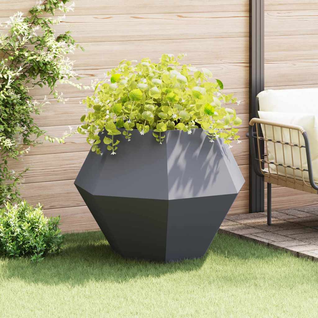 Jardinera vidaxl antracita 100 x 100 x 80 cm acero