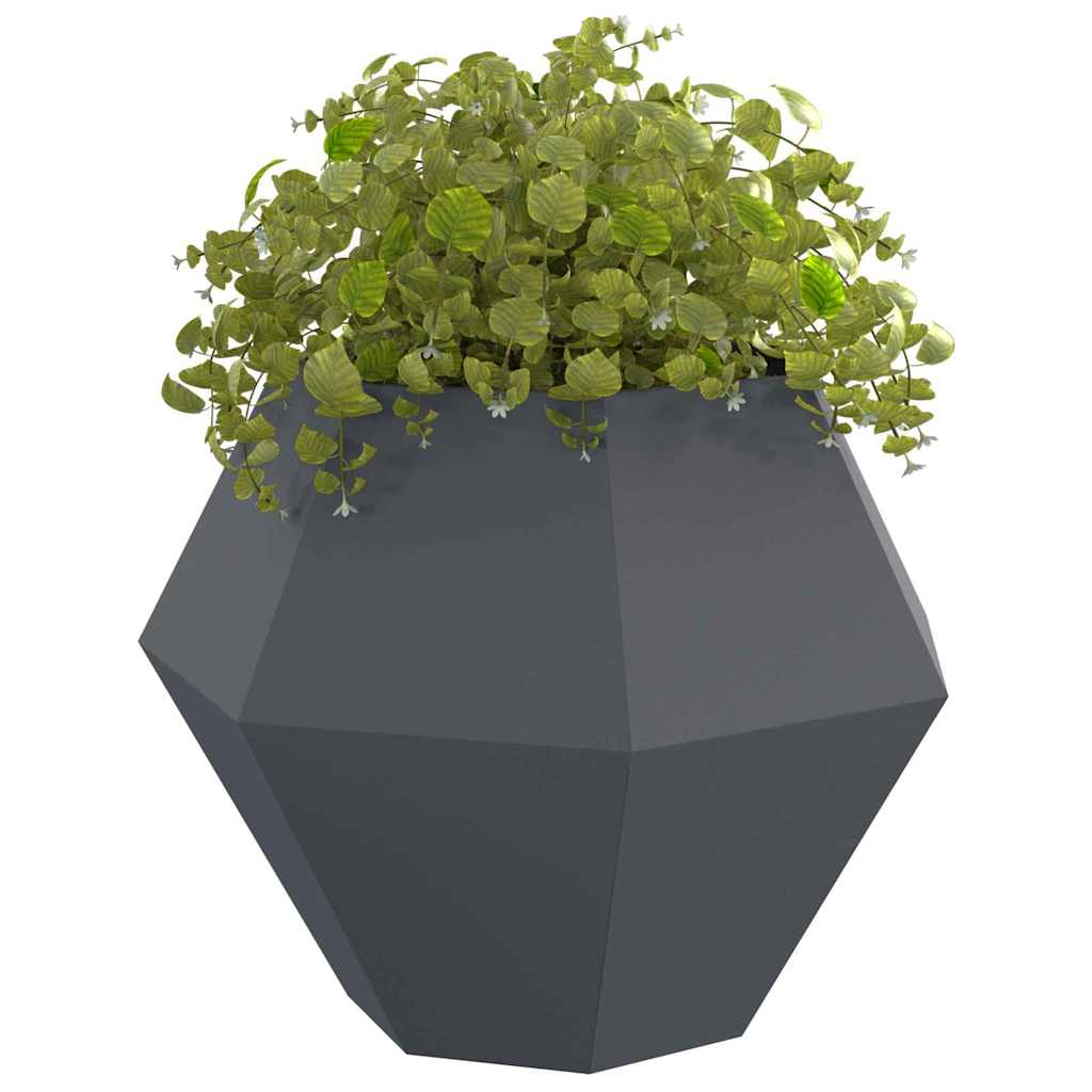 Vidaxl plantenbak 2 pcs antraciet 100 x 100 x 80 cm staal