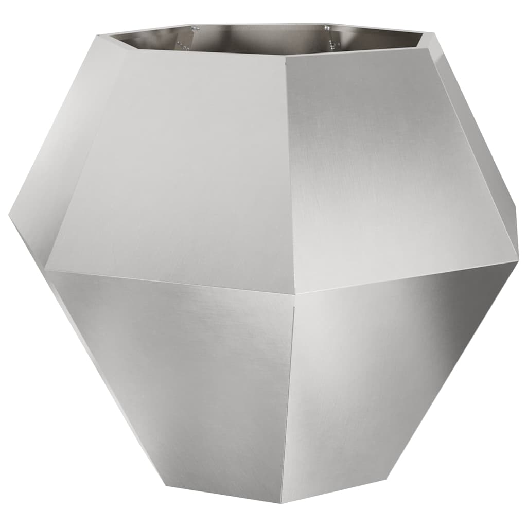 Fioriera Vidaxx argento 100 x 100 x 80 cm in acciaio inossidabile