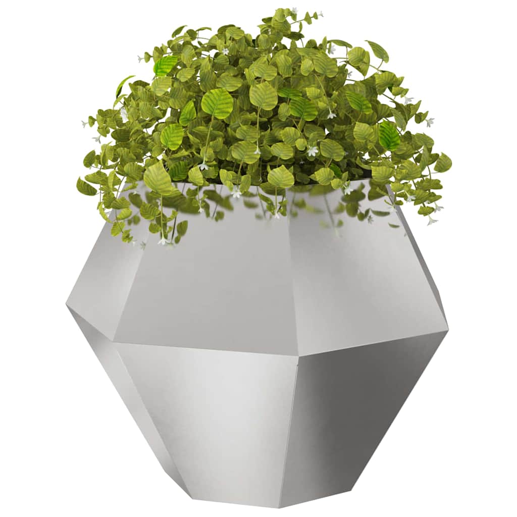 Fioriera Vidaxx argento 100 x 100 x 80 cm in acciaio inossidabile