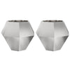 Jardinera vidaxx 2 piezas plata 100 x 100 x 80 cm acero inoxidable