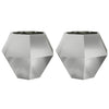 Jardinera vidaxx 2 piezas plata 100 x 100 x 80 cm acero galvanizado