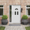 Vidaxl plantenbak 2 pcs zwart 75 x 75 x 60 cm staal
