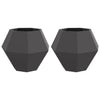 Vidaxx macetero 2 piezas negro 75 x 75 x 60 cm acero