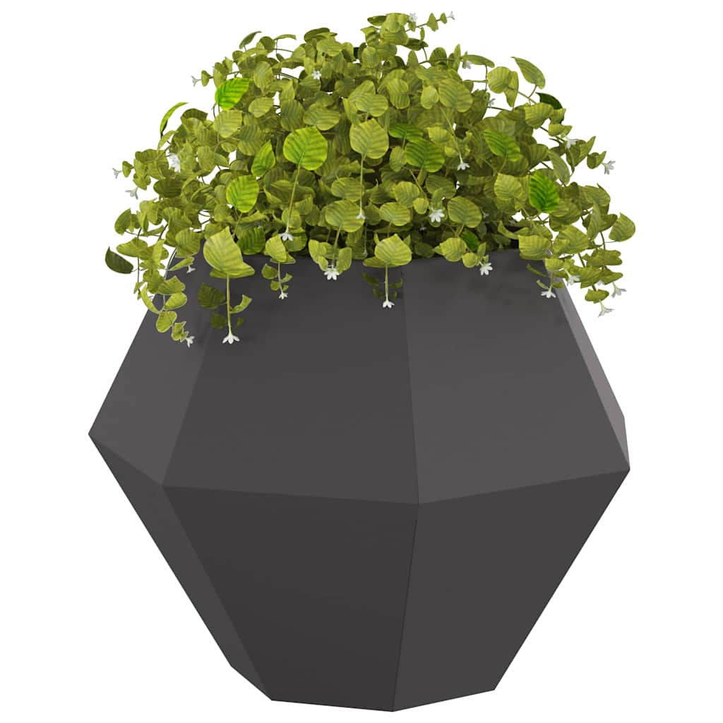 Vidaxx macetero 2 piezas negro 75 x 75 x 60 cm acero