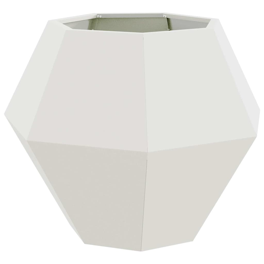 Vidaxl plantenbak wit 75 x 75 x 60 cm staal