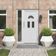 Vidaxx macetero 2 piezas blanco 75 x 75 x 60 cm acero