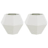 Fioriera Vidaxx 2 pezzi bianco 75 x 75 x 60 cm in acciaio