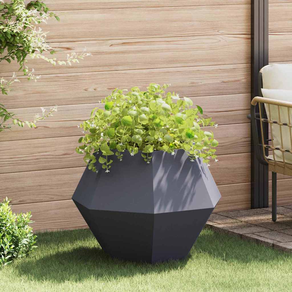Fioriera Vidaxl antracite 75 x 75 x 60 cm in acciaio