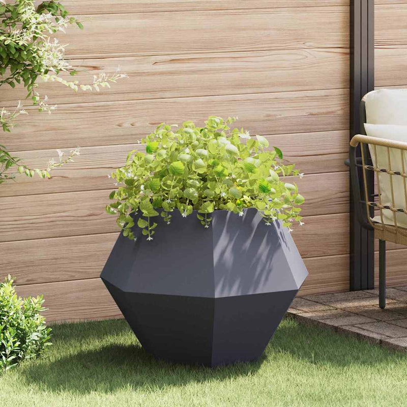 Fioriera Vidaxl antracite 75 x 75 x 60 cm in acciaio