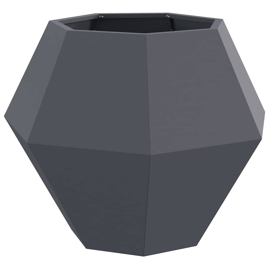 Fioriera Vidaxl antracite 75 x 75 x 60 cm in acciaio