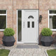 Vidaxl plantenbak 2 pcs antraciet 75 x 75 x 60 cm staal