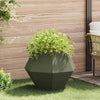 Fioriera Vidaxx verde oliva 75 x 75 x 60 cm in acciaio