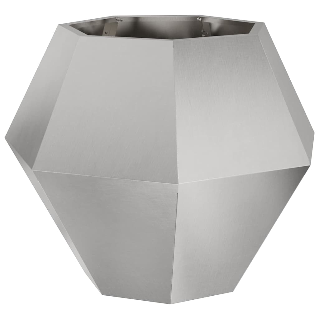 Jardinera vidaxx plateada 75 x 75 x 60 cm acero inoxidable