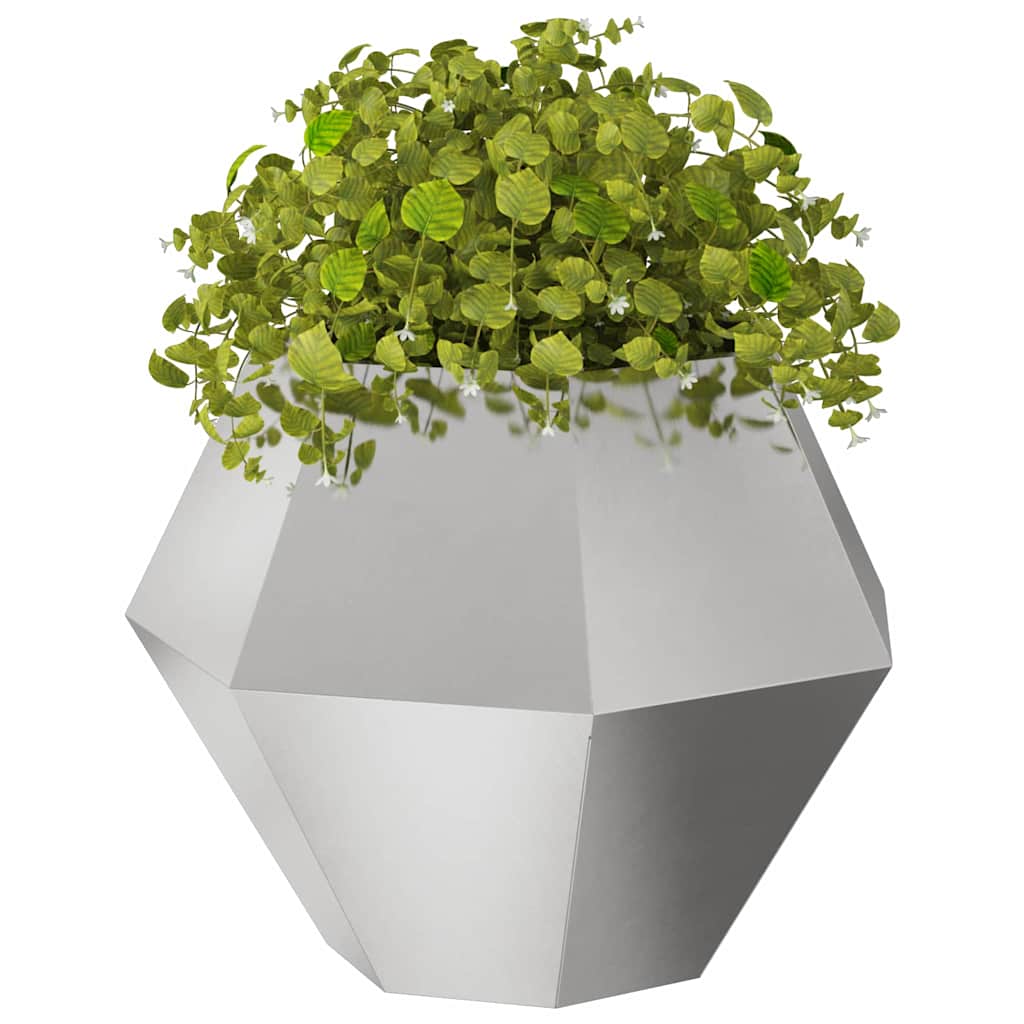 Jardinera vidaxx plateada 75 x 75 x 60 cm acero inoxidable