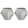 Fioriera Vidaxx 2 pezzi argento 75 x 75 x 60 cm in acciaio inossidabile