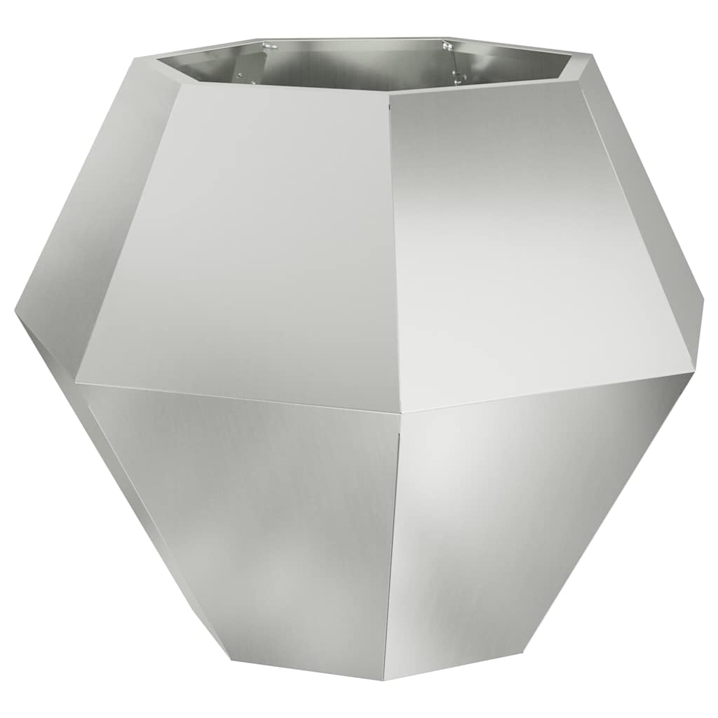 Jardinera vidaxx plateada 75 x 75 x 60 cm acero galvanizado