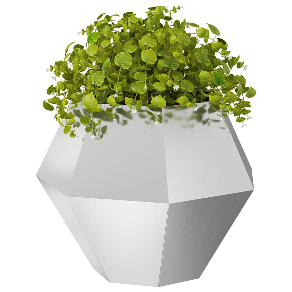 Vidaxl plantenbak 2 pcs zilver 75 x 75 x 60 cm gegalvaniseerd staal