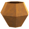 Fioriera Vidaxl 2 pezzi in acciaio corten arrugginito 75 x 75 x 60 cm