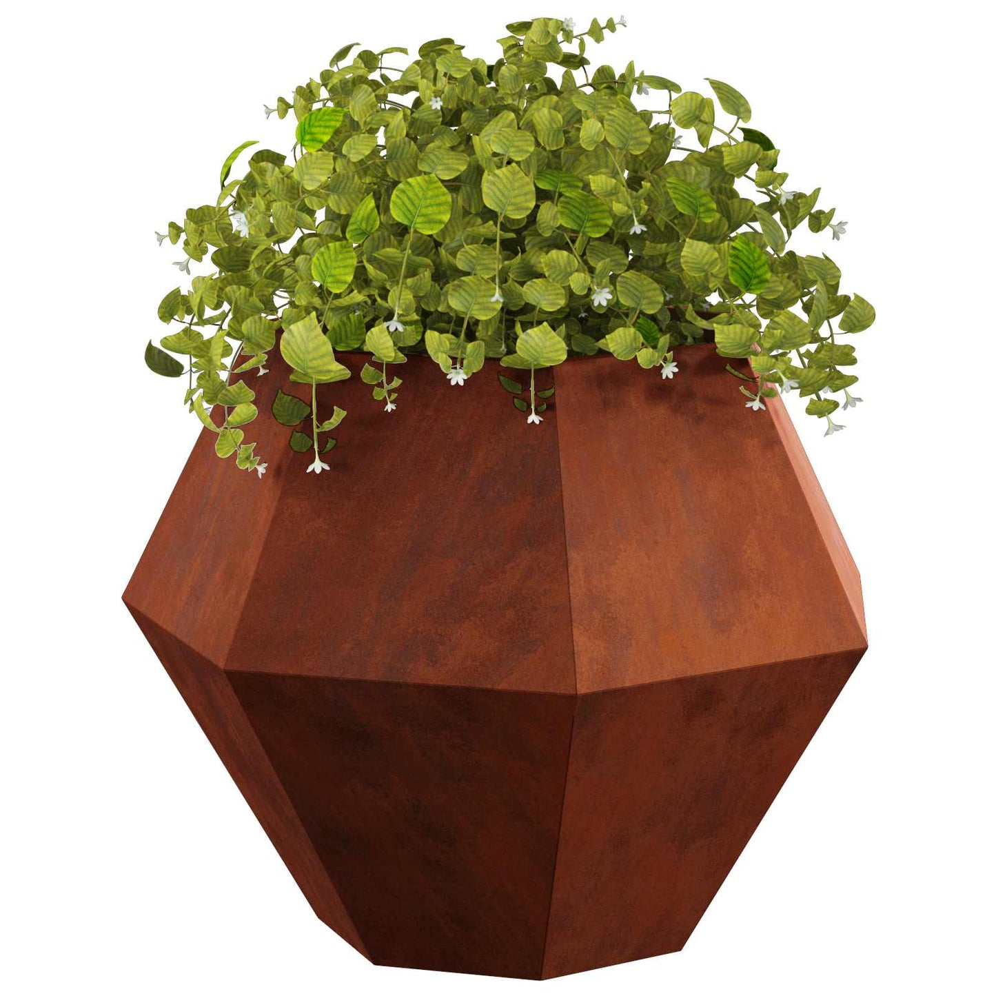 Vidaxl plantenbak 2 pcs roestig 75 x 75 x 60 cm cortenstaal