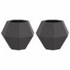 Vidaxl plantenbak 2 pcs zwart 50 x 50 x 40 cm staal