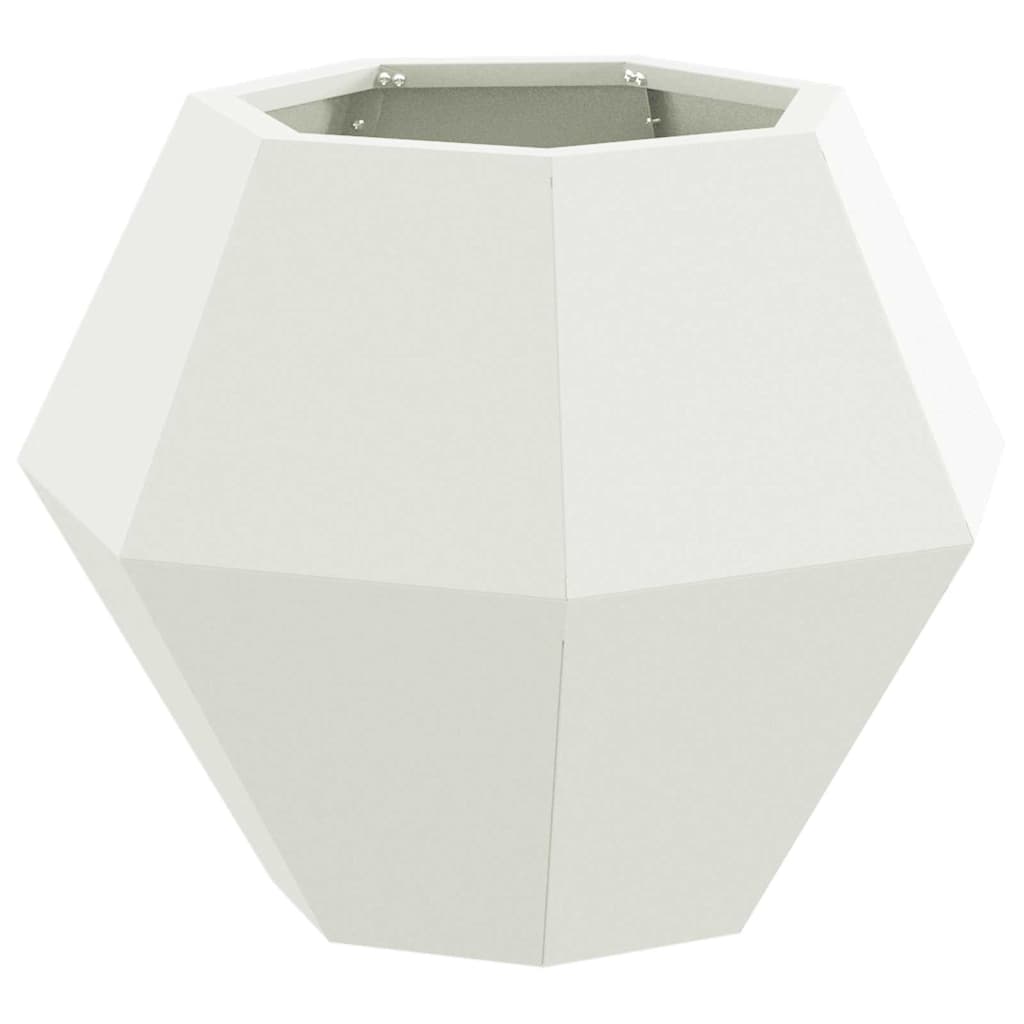 Jardinera vidaxx blanco 50 x 50 x 40 cm acero