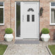 Vidaxx macetero 2 piezas blanco 50 x 50 x 40 cm acero