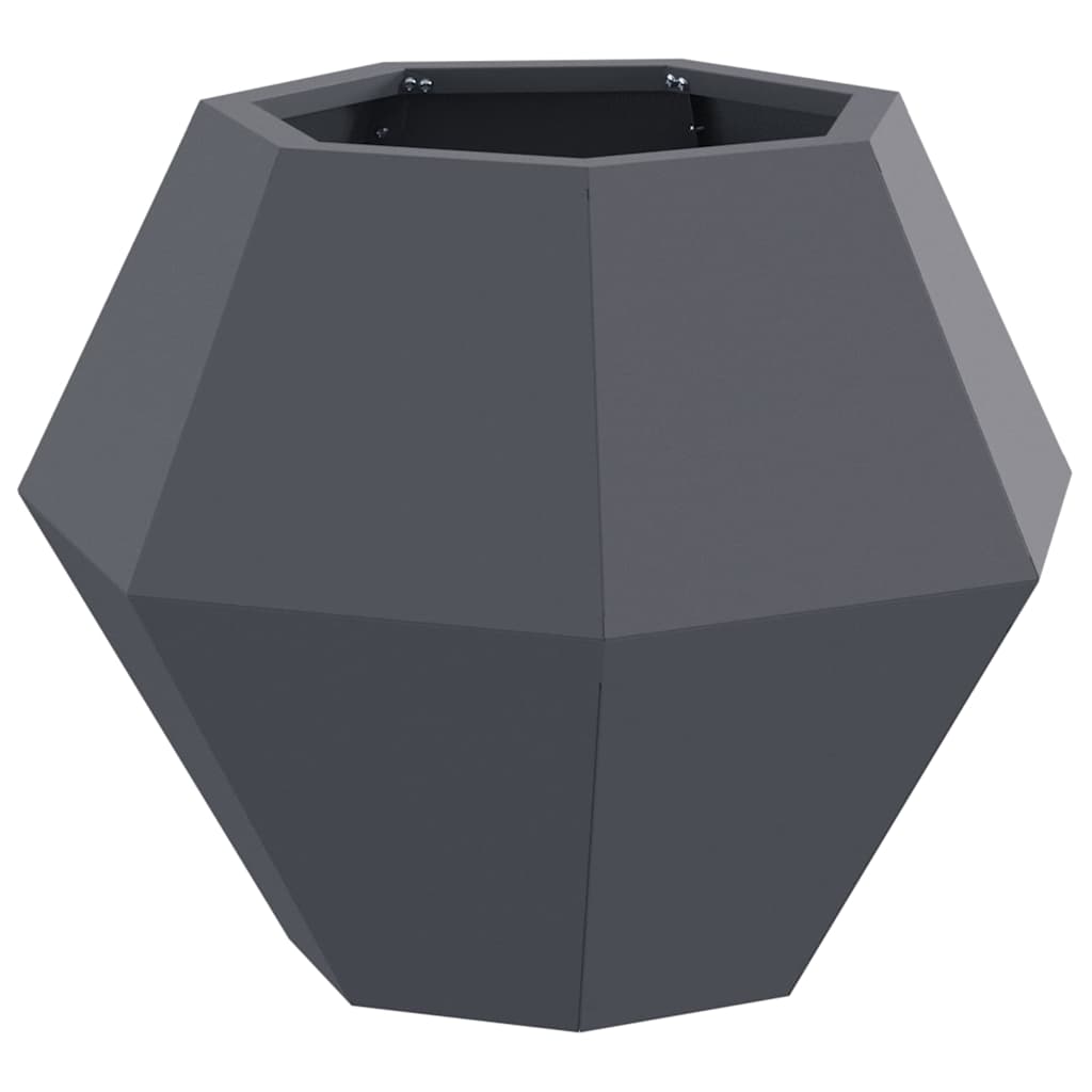 Vidaxl plantenbak antraciet 50 x 50 x 40 cm staal