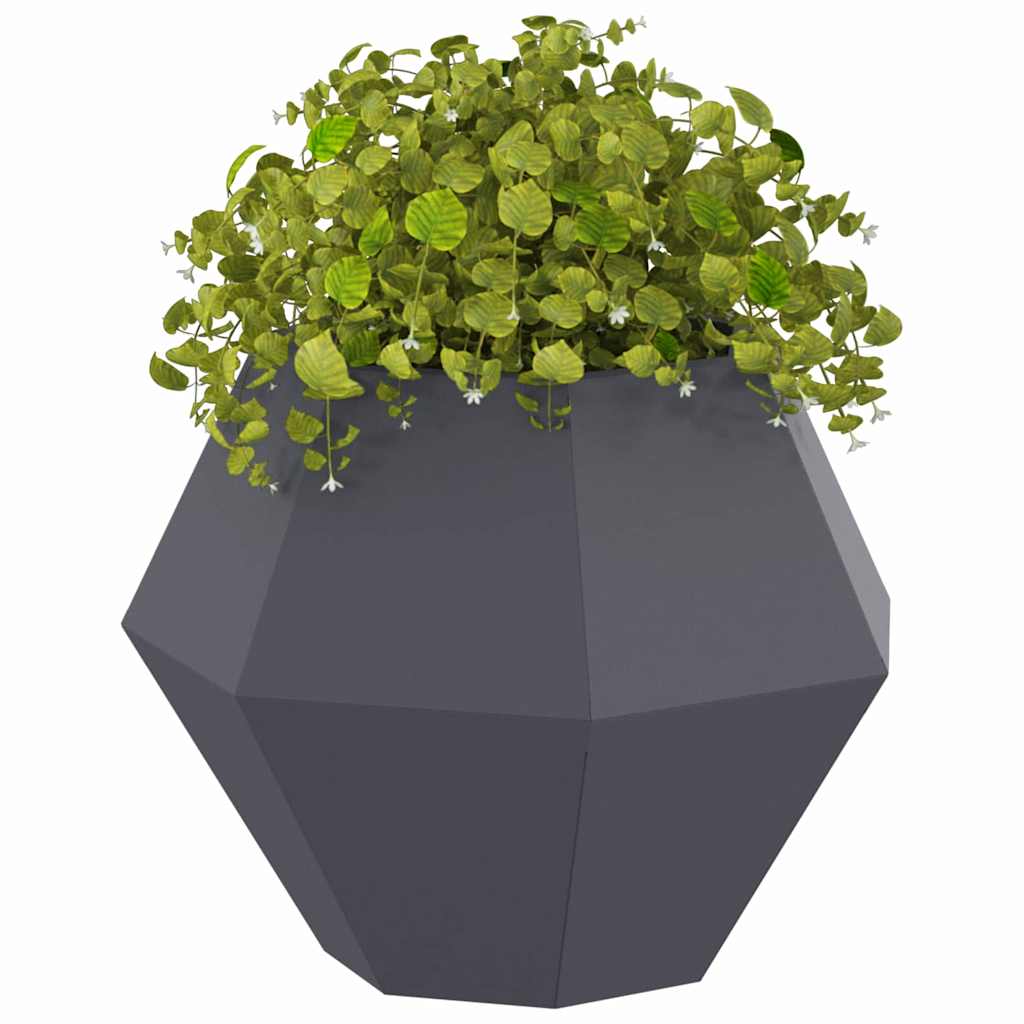 Vidaxl plantenbak antraciet 50 x 50 x 40 cm staal