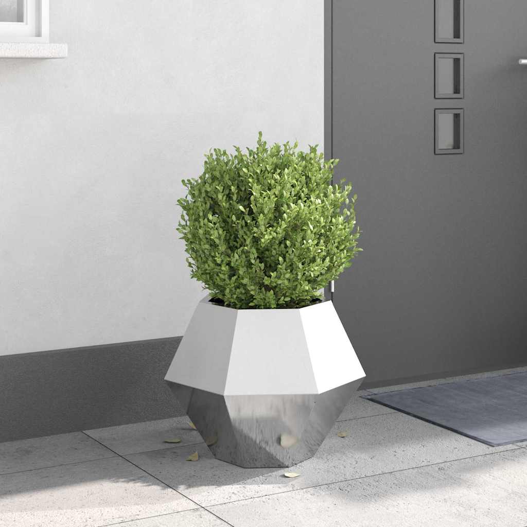 Jardinera vidaxx plateada 50 x 50 x 40 cm acero inoxidable