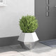 Jardinera vidaxx plateada 50 x 50 x 40 cm acero inoxidable