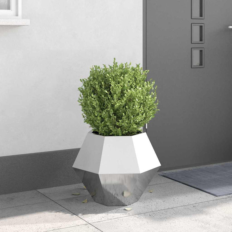 Jardinera vidaxx plateada 50 x 50 x 40 cm acero inoxidable