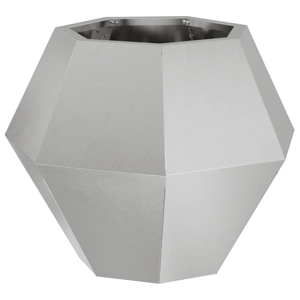 Jardinera vidaxx plateada 50 x 50 x 40 cm acero inoxidable
